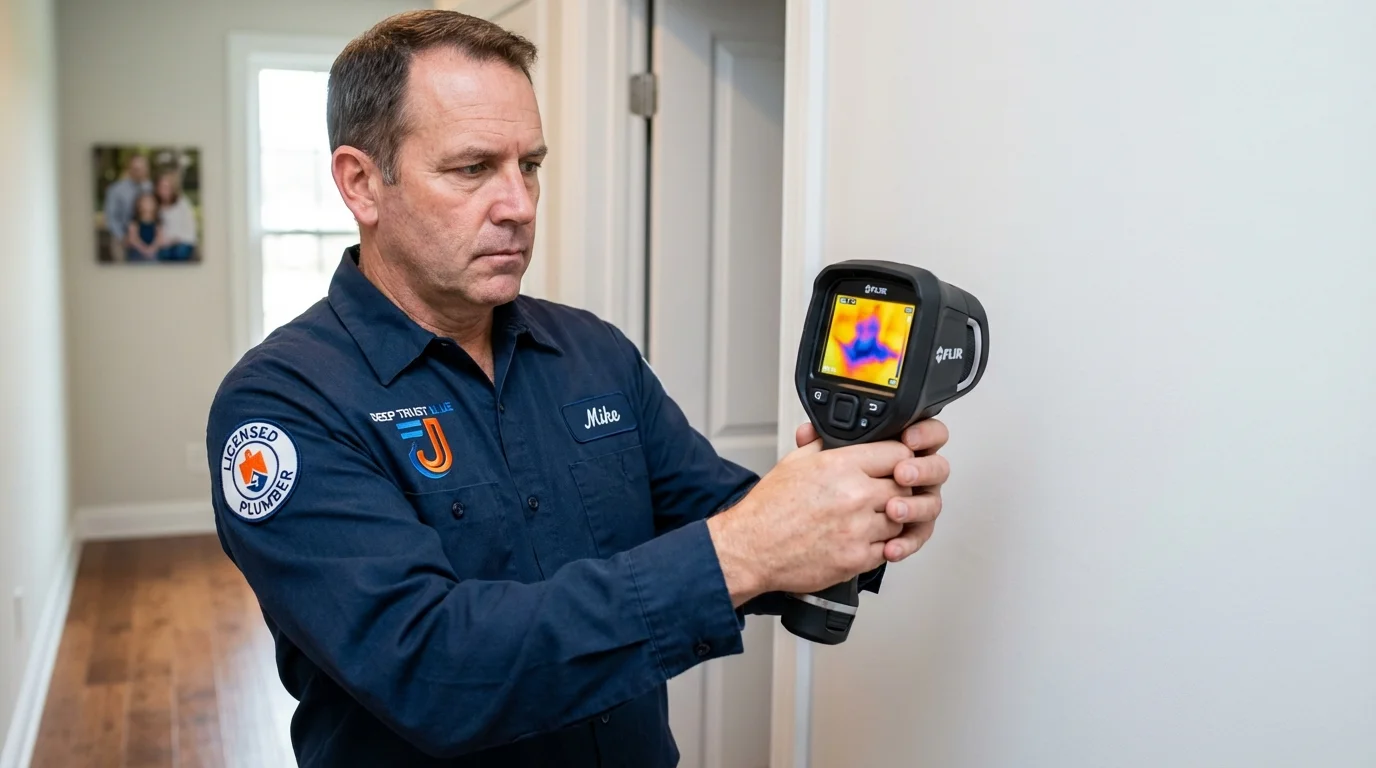 Thermal imaging leak detection by Johns Plumbing LLC in Limington